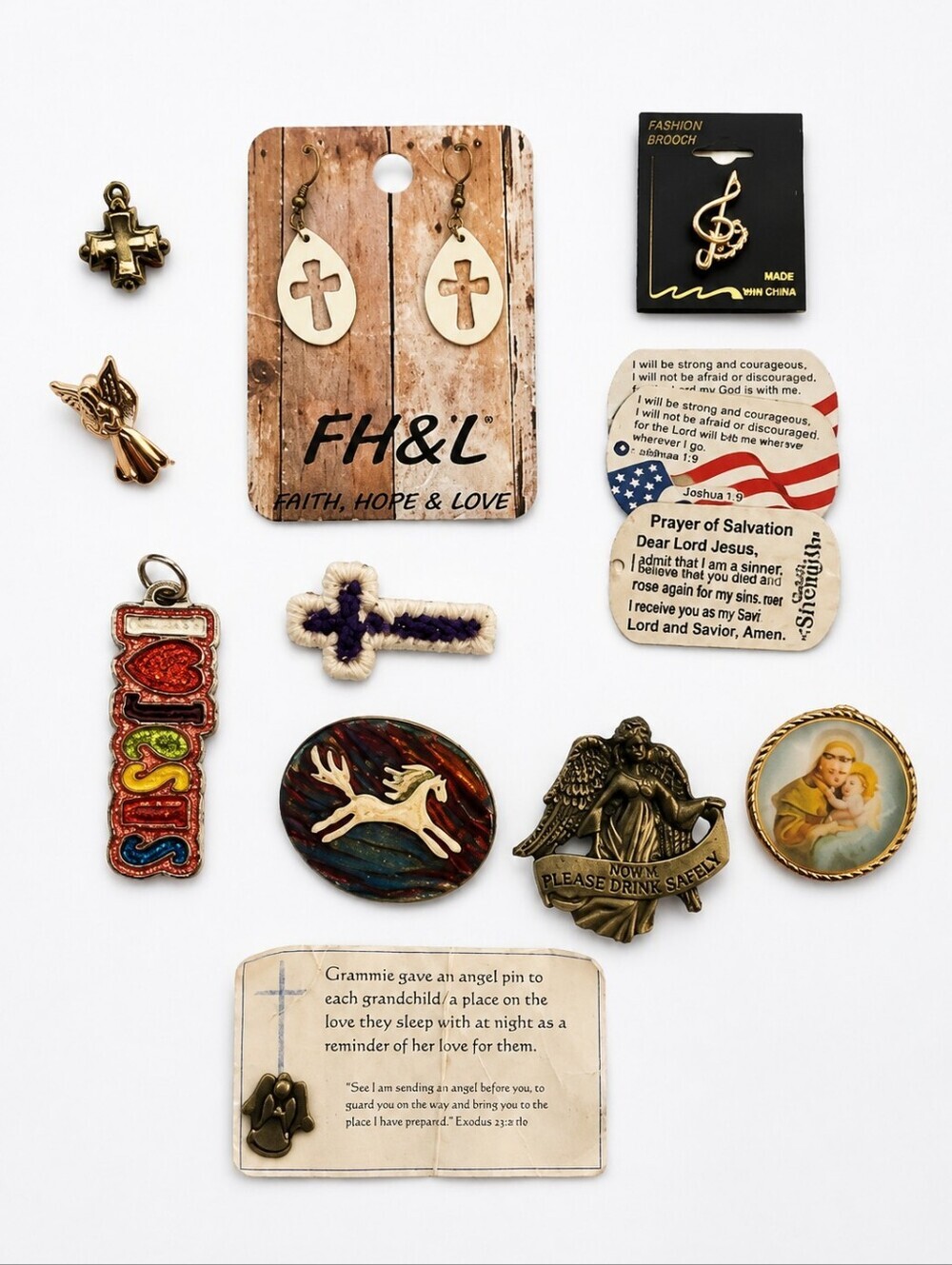 Lot of Christian Jewelry and Trinkets